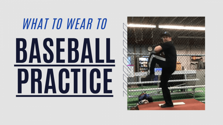 Steve Nelson throwing a bullpen session with text that reads "What to Wear to Baseball Practice"