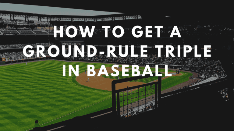 Coors Field from third base line with overlaying text that reads "How to Get a Ground-Rule Triple in Baseball"