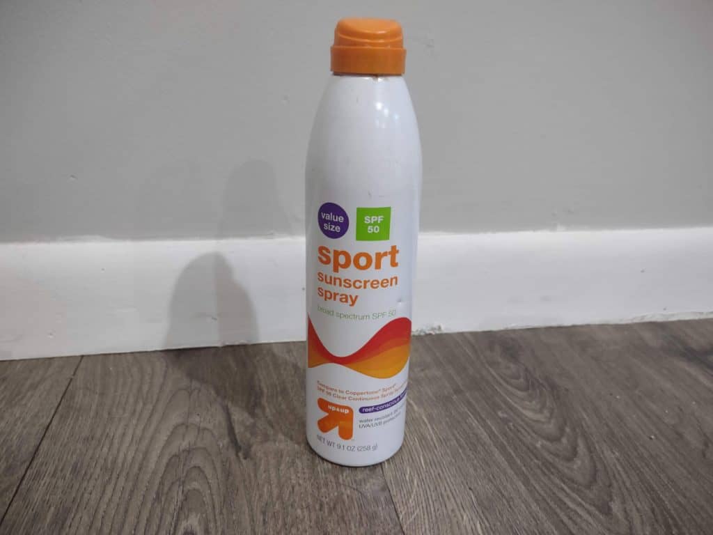 SPF 50 sport sunscreen spray