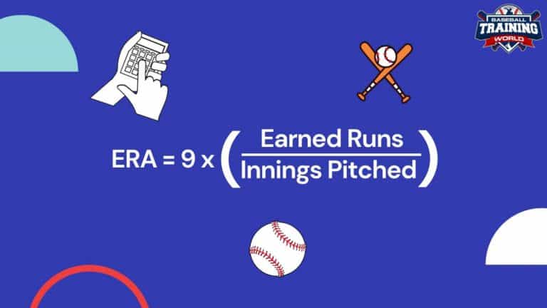 Illustration showing how to calculate ERA in baseball