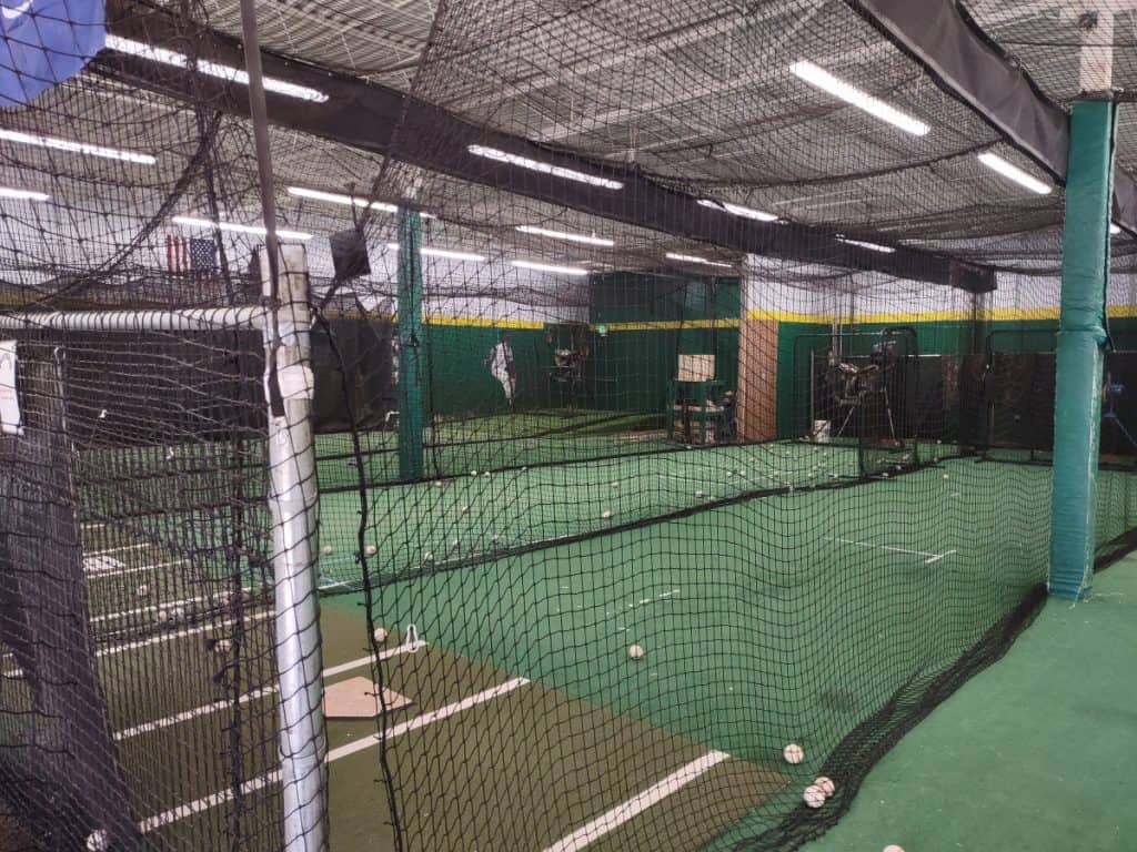 Batting cages at Legends Baseball & Softball Academy in Denver, Co