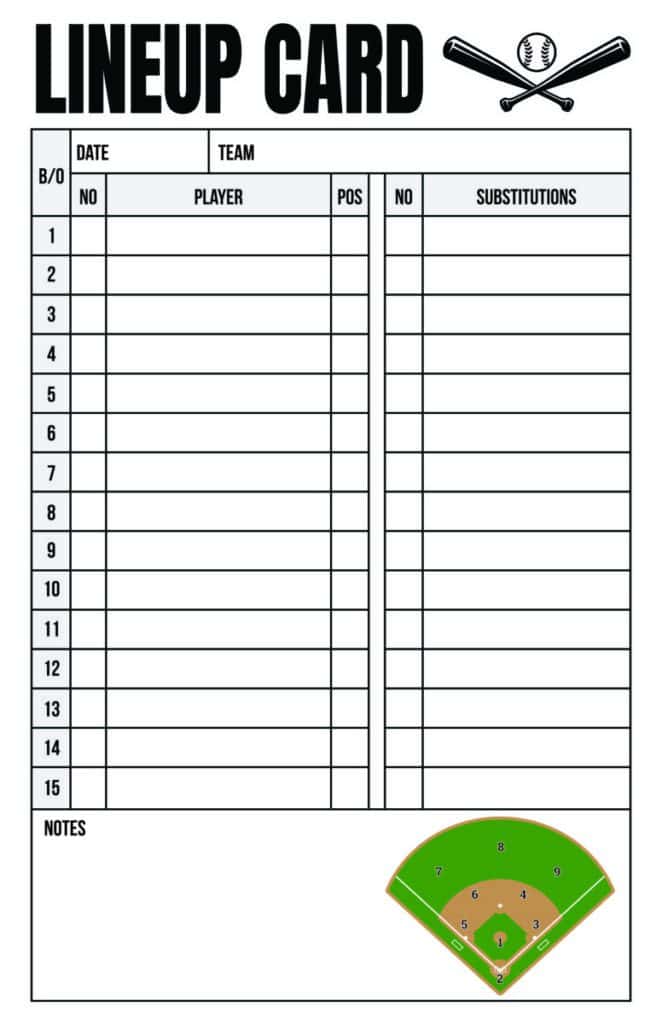 Printable Pdf Baseball Lineup Template Printable World Flags Printable Pdf Baseball Lineup Template Printable World Flags